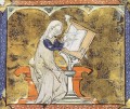 María de Francia, como aparece en un manuscrito