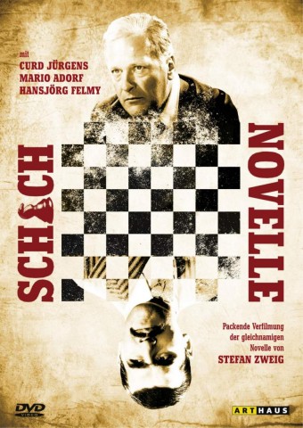 Cartel promocional para la película Juego de Reyes de Gerd Oswald, una famosa película sobre el juego de ajedrez basada en la novela corta de Stefan Zweig "Novela de Ajedrez" 