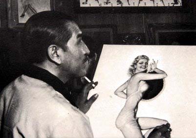 Vargas dibujando para Esquire, un contrato tremendamente desfavorable para el artista.